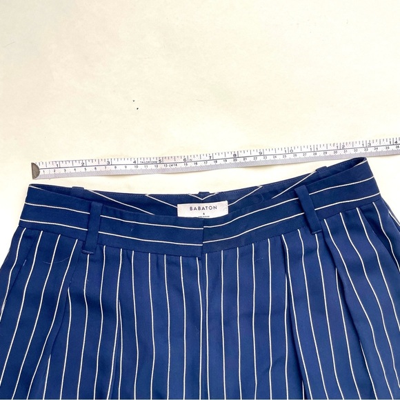 Babaton Navy and White Striped Trousers - Picture 3 of 4